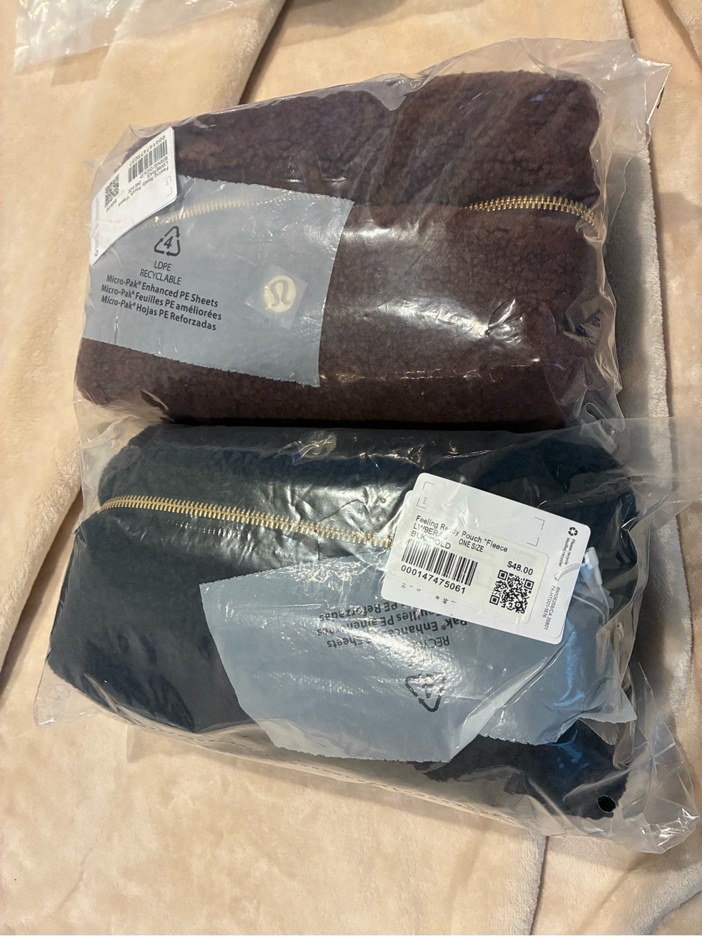 lululemon athletica Zip-Top Pouch Duo — Black & Deep Burgundy